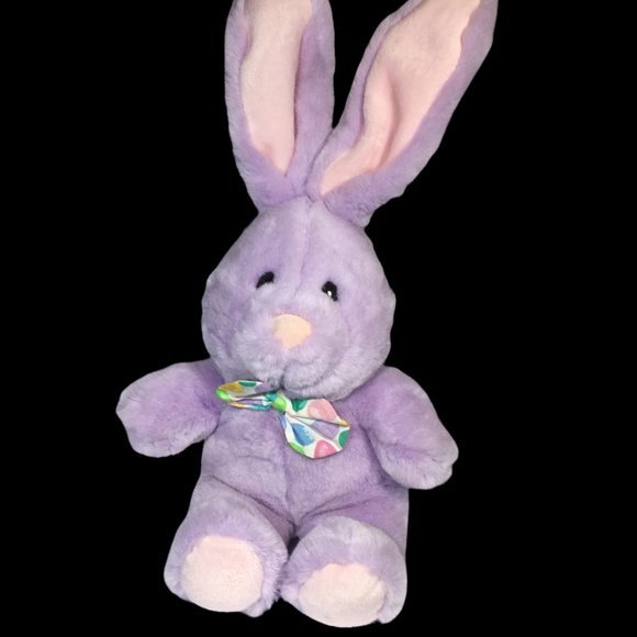 Commonwealth Eggcetera Bunny Rabbit Purple Lilac Stuffed Animal Easter Plush HTF - Picture 1 of 8